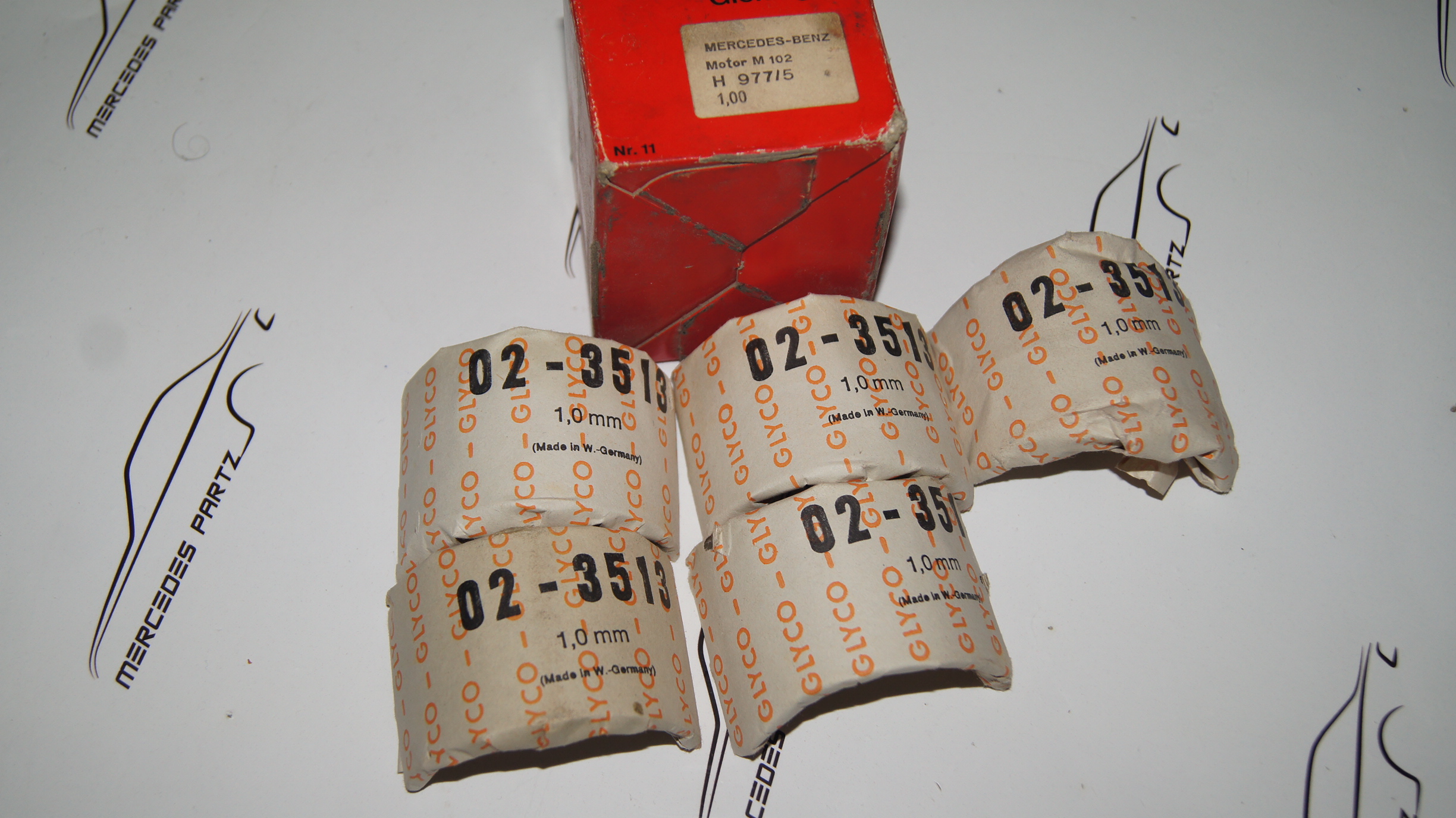 M102 Main crankshaft bearing set repair size 4 +1.00 57.00mm GLYCO