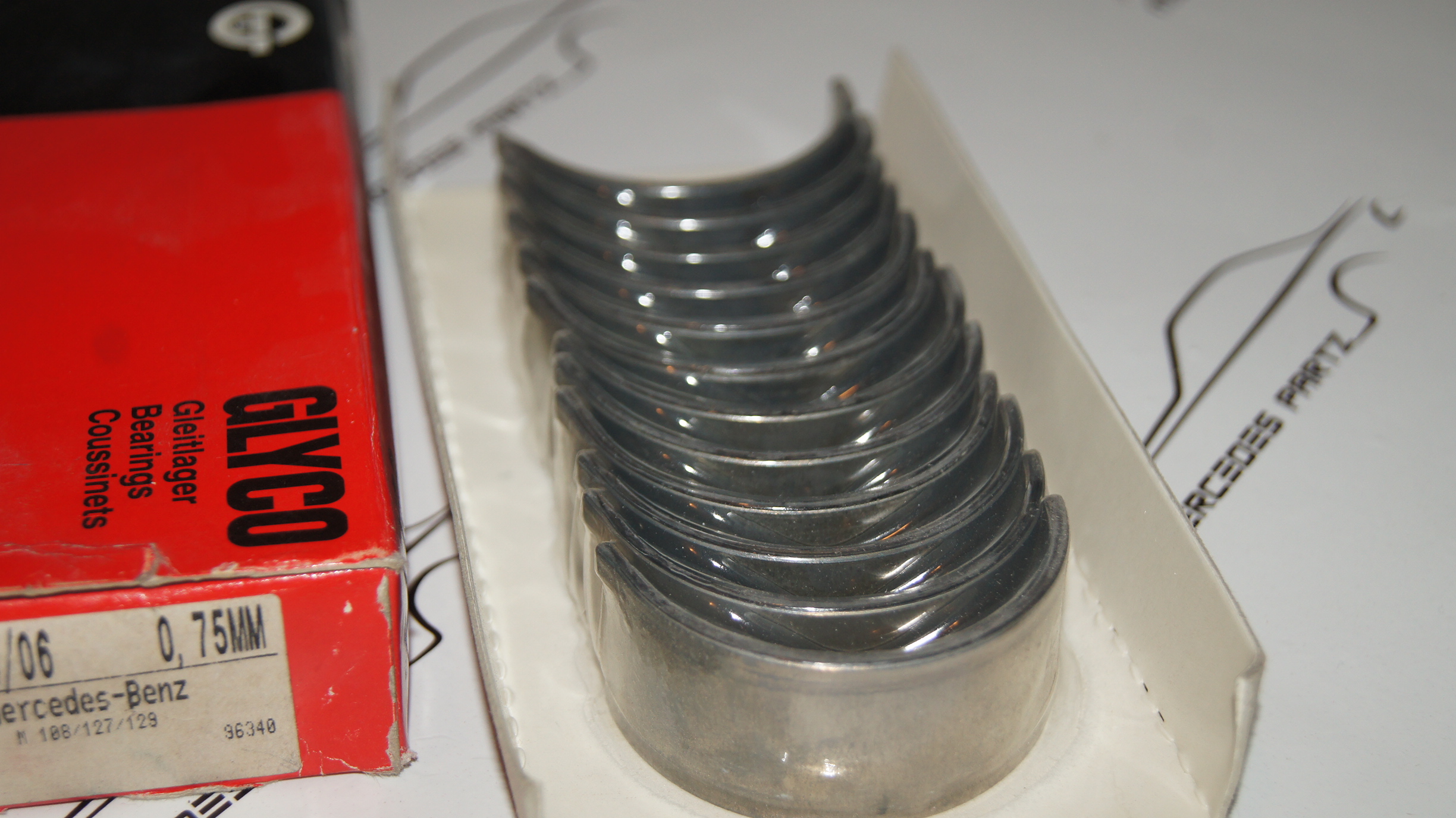 M180 / M129 / M108 Connecting Rod Bearings , Repair Size III , 0.75 , 47.25mm GLYCO M180 / M129 / M108 Connecting Rod Bearings , Repair Size III , 0.75 , 47.25mm GLYCO