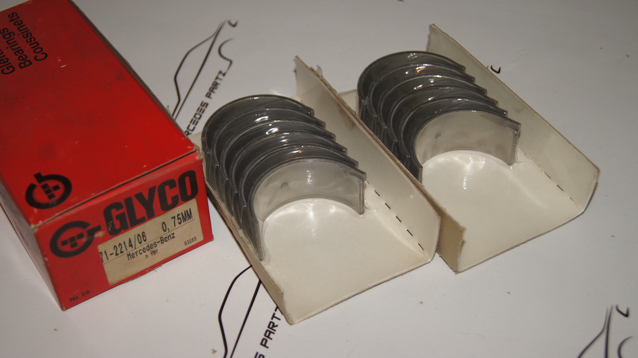 M180 M127 connecting rod bearing repair size III +0.75 47.25mm GLYCO